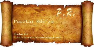 Pusztai Róza névjegykártya